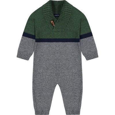 Baby Boys Sweater Knit Coverall | Green