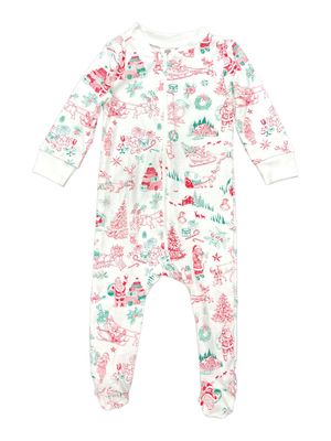 Full Zip Footed Pajamas | Santa Claus