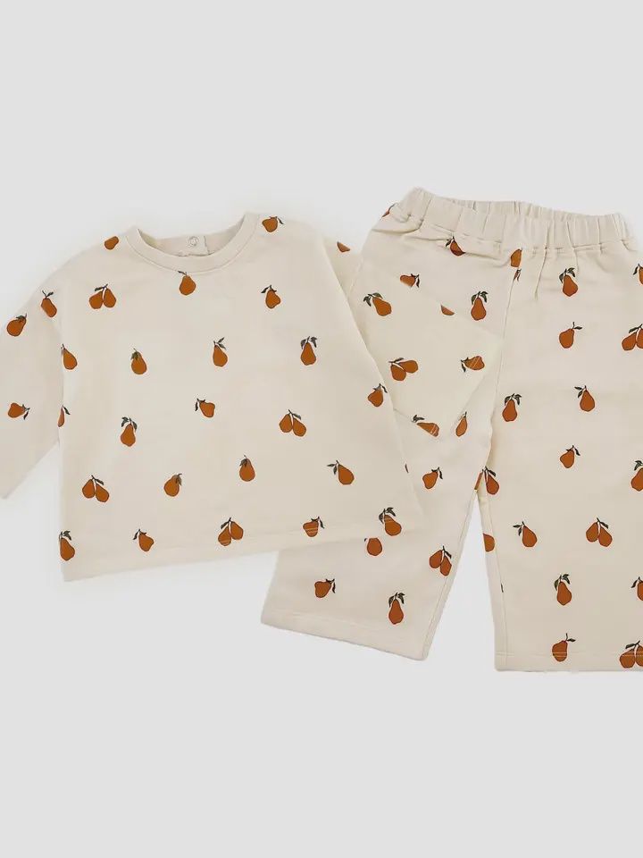 Shirt and Pant Set, Pear | Organic Cotton