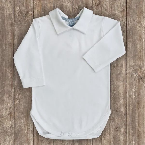 Dress Shirt Onesie Pima Cotton