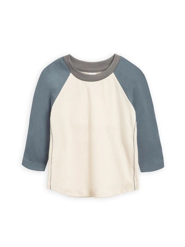 Louie Baseball Tee | Natural / Harbor