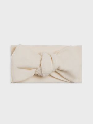 Ribbed Bow Wrap | Ivory