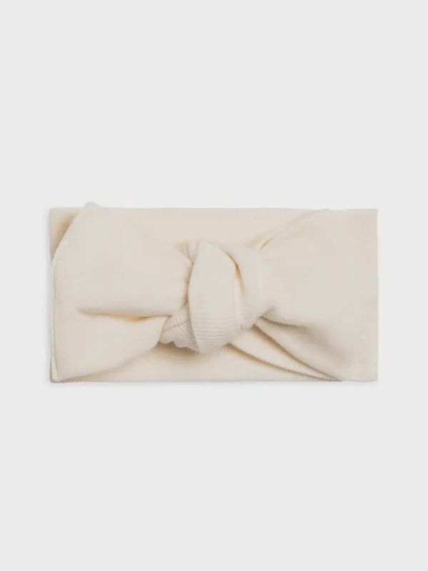 Ribbed Bow Wrap | Ivory