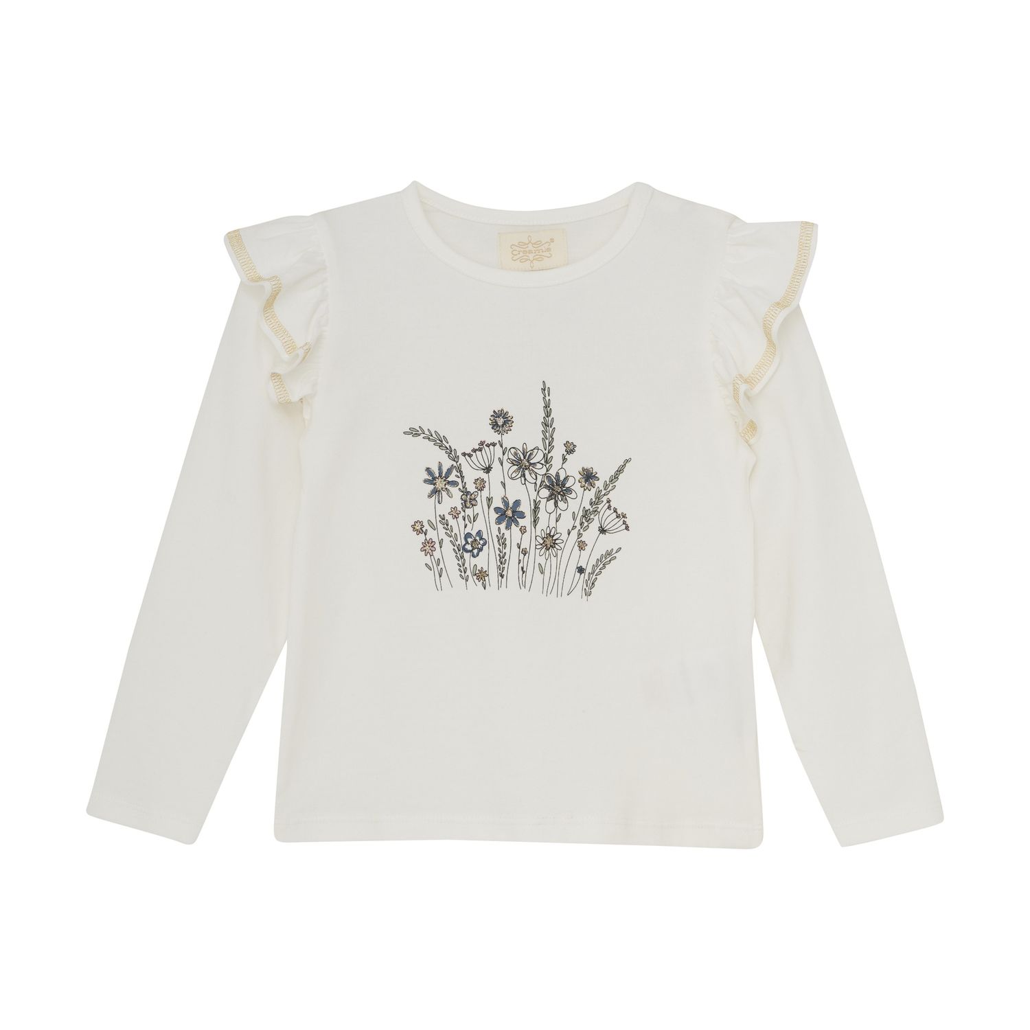 Long Sleeve Ruffle Floral Print Shirt