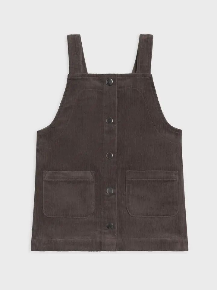 Clemmie Corduroy Jumper Dress | Ash