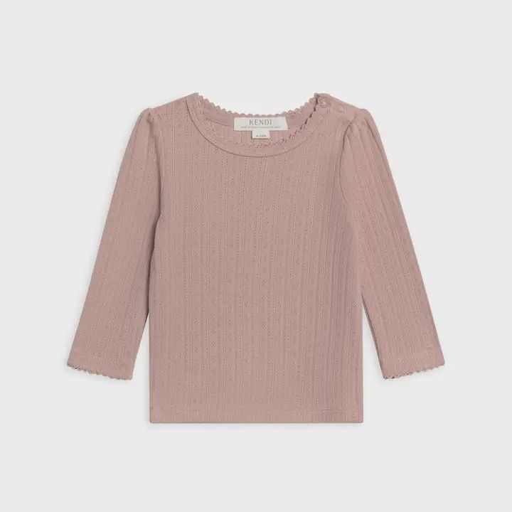 Kate Pointelle LS Top | Wren