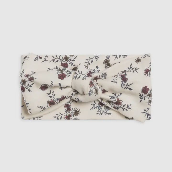 Hattie Knot Bow Wrap | Poppy Floral+Mulberry