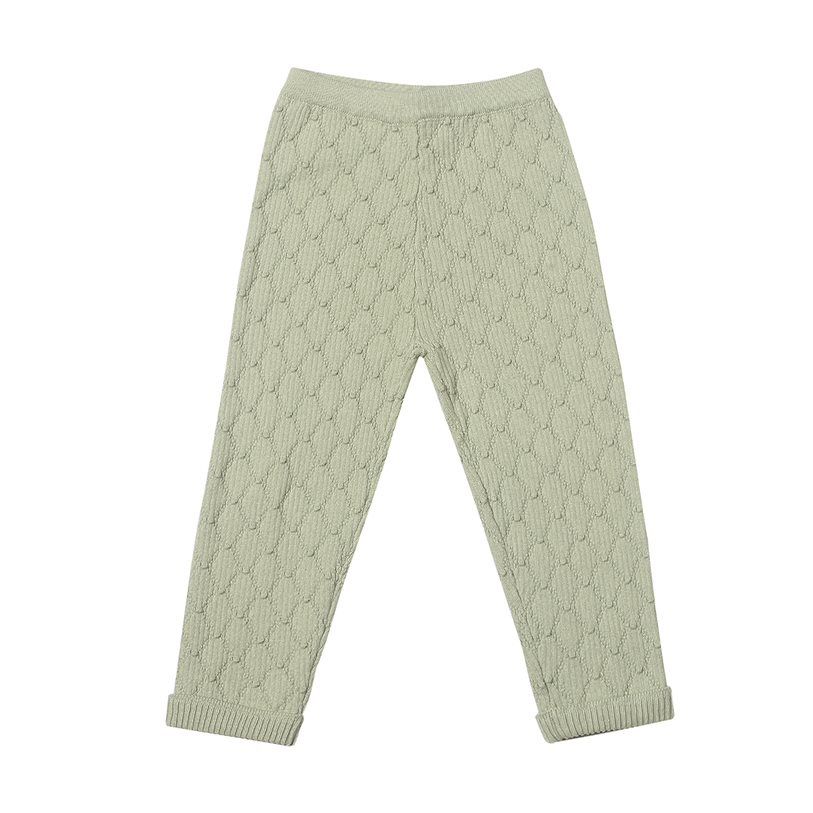 Pointelle Detailed Pants | Sage Green