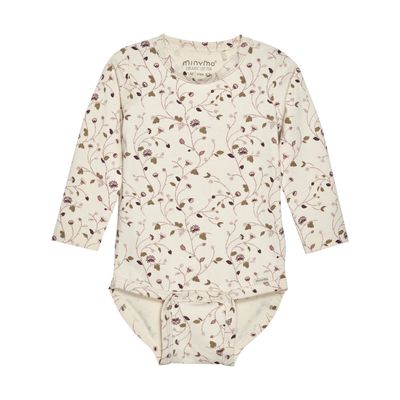 Bodysuit LS Floral | Sandshell