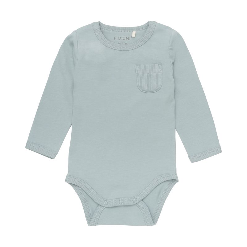 Silver Blue Long Sleeve BodySuit