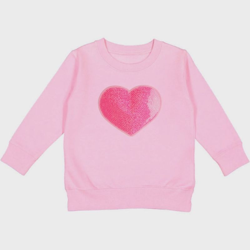 Heart Sequin Patch Sweatshirt