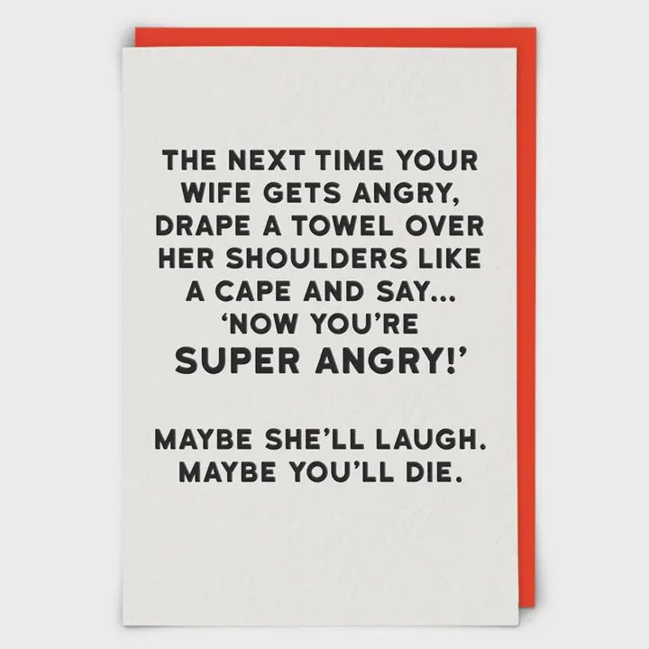Super Angry Greeting Card
