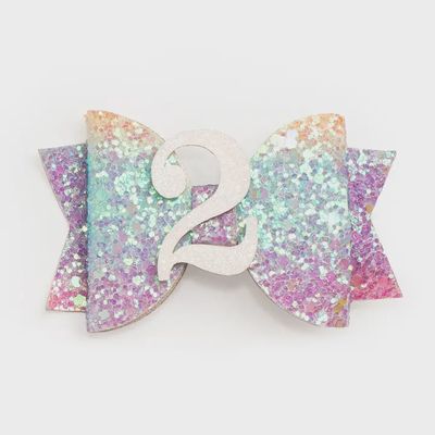 2nd Birthday Rainbow Hair Clip