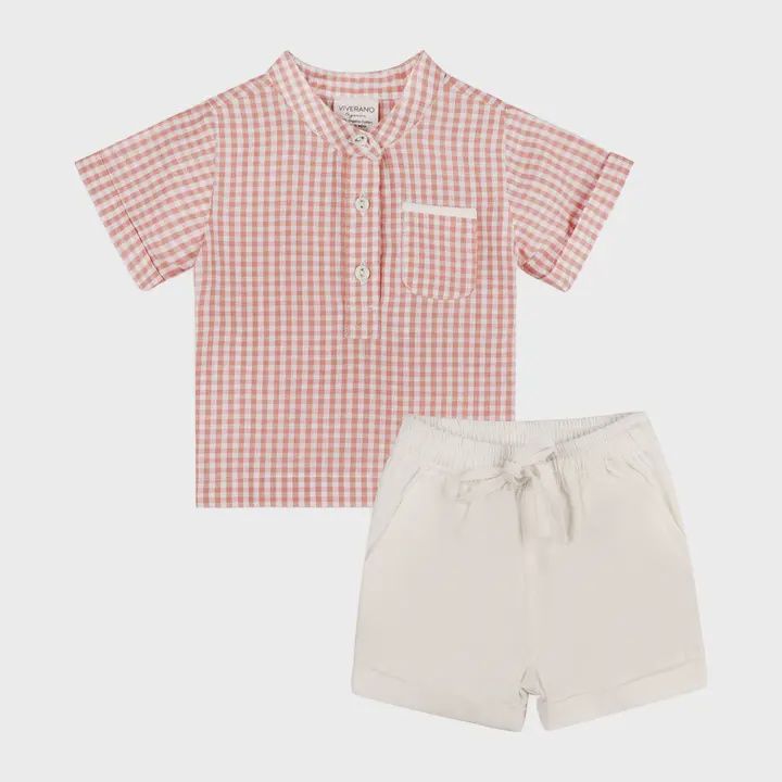 Watermelon Gingham 2 Pc Set