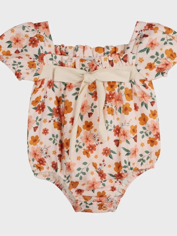Floral Bubble Romper + Headband