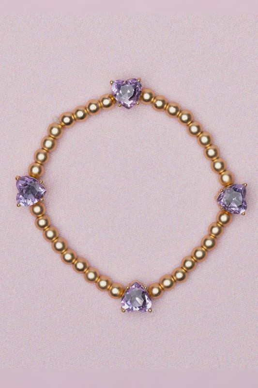 Chic Amethyst Love Bracelet