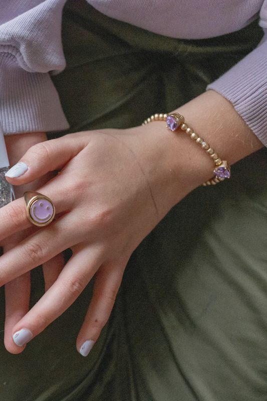 Chic Amethyst Love Bracelet