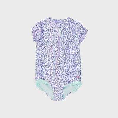 Magical Mermaid Short Sleeve Rash Guard One Piece