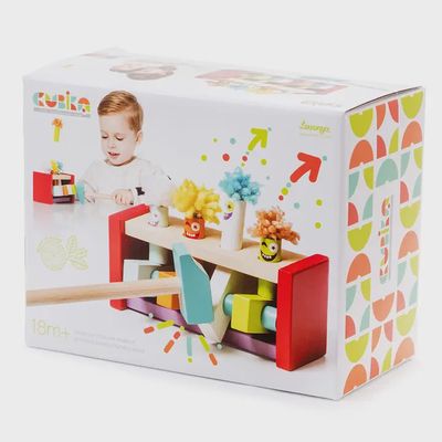 Wooden Toy Jumping Clowns