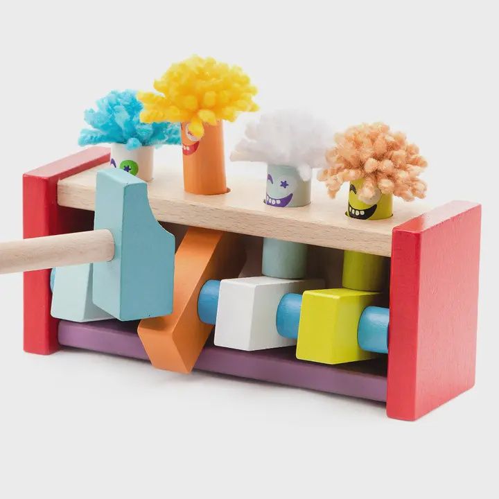 Wooden Toy Jumping Clowns