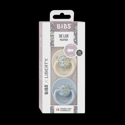 BIBS® x LIBERTY De Lux 2pk Eloise | Baby Blue Mix
