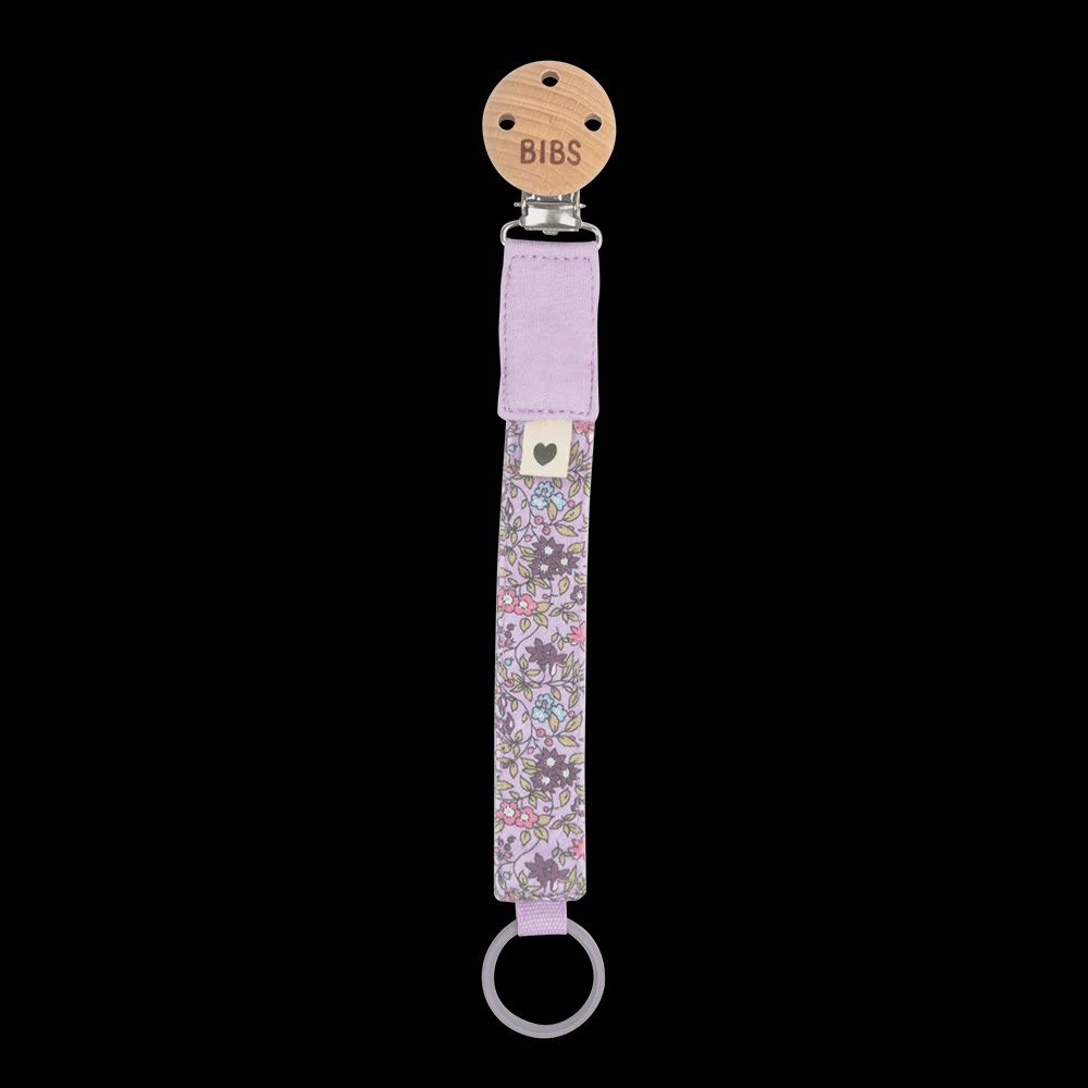 BIBS® x LIBERTY Pacifier Clip Chamomile Lawn | Violet Sky