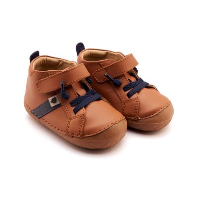 Baby Sneaker | Tan + Navy