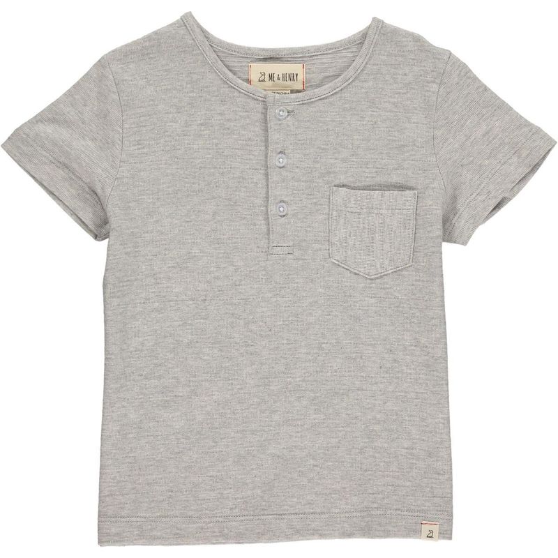 Dodger Henley | Grey Ribbed