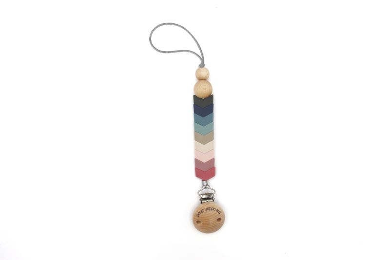 Chevron Pacifier Holder | Rose