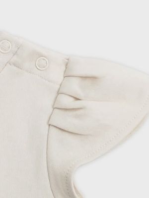 Pearl Petal Sleeve Bodysuit | Ivory