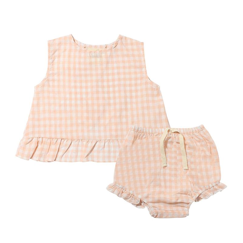 Aria Set | Peach Plaid