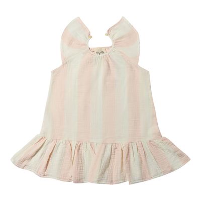 Bennie Dress | Pink Stripe Gauze