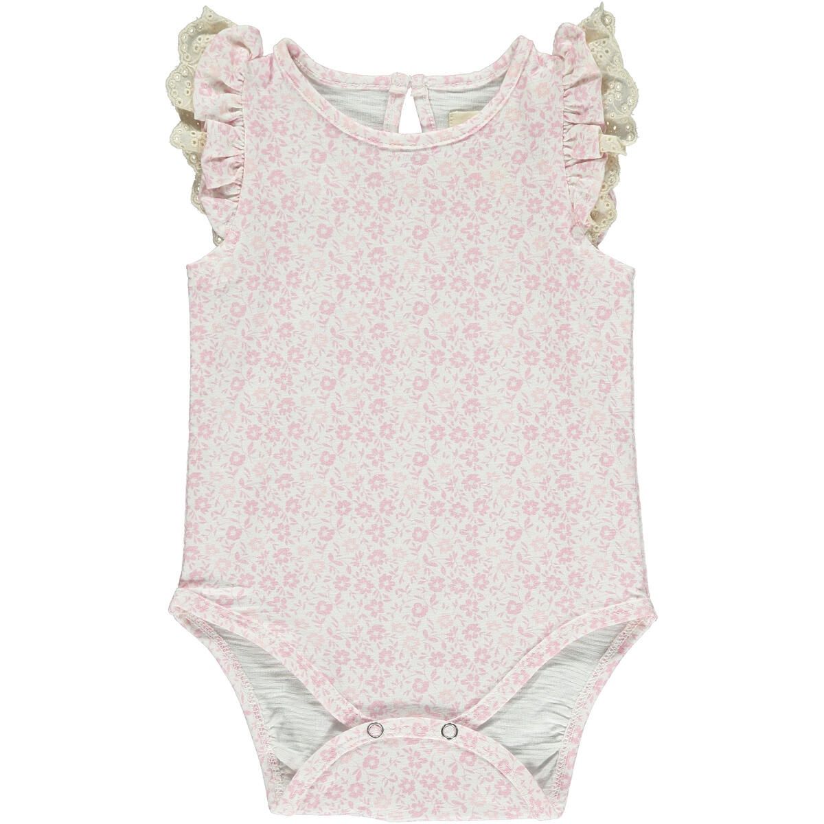 Amber Bodysuit | Pink Ditsy Flower