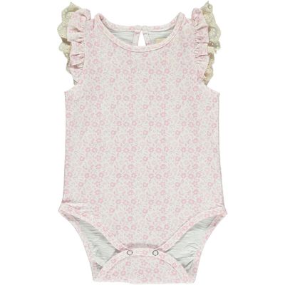 Amber Bodysuit | Pink Ditsy Flower