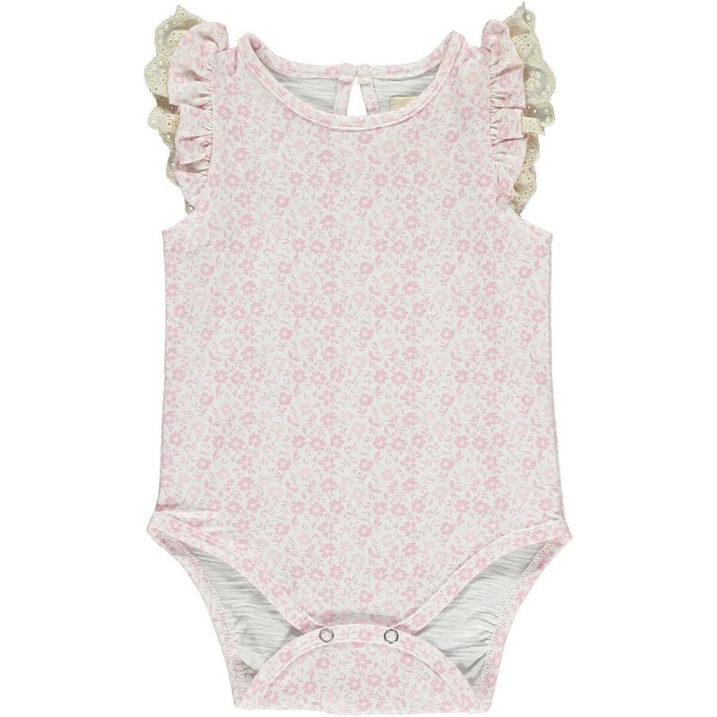 Amber Bodysuit | Pink Ditsy Flower