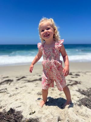 Betty Bubble Romper | Pink Floral