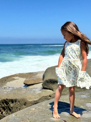 Nina Dress | Blue Meadow Flowers