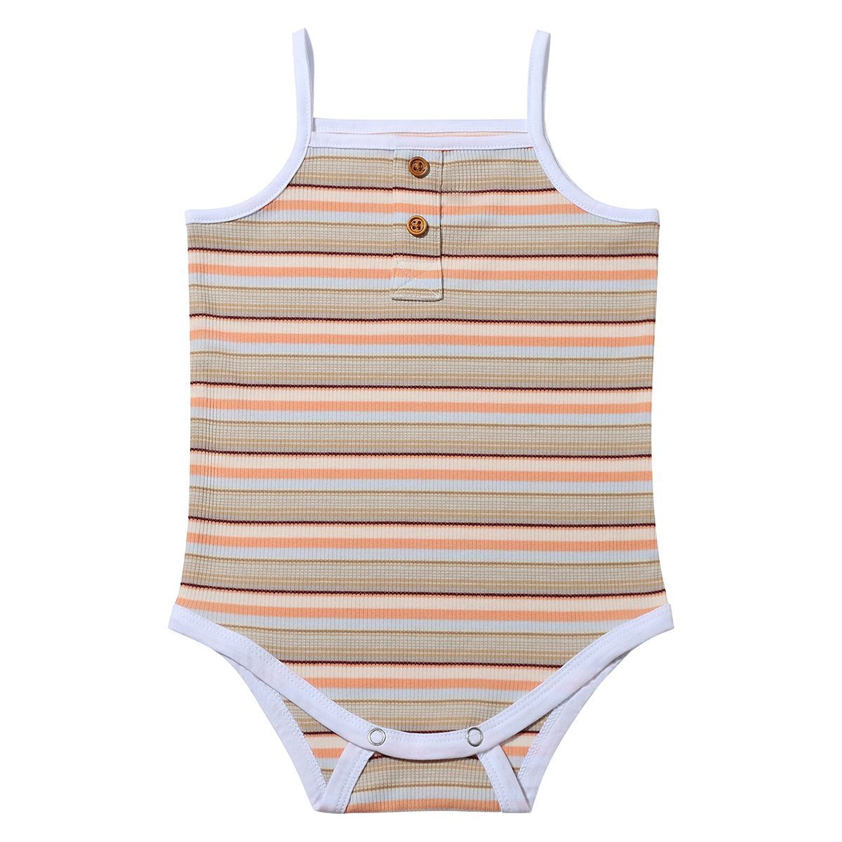 Natural Retro Stripe Bodysuit