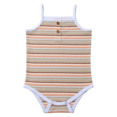 Natural Retro Stripe Bodysuit