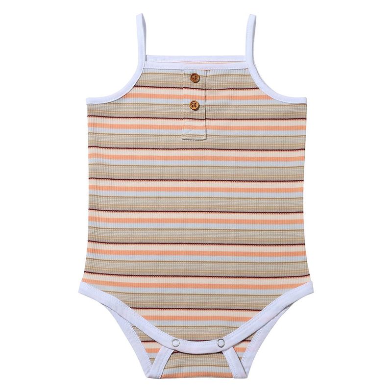 Natural Retro Stripe Bodysuit