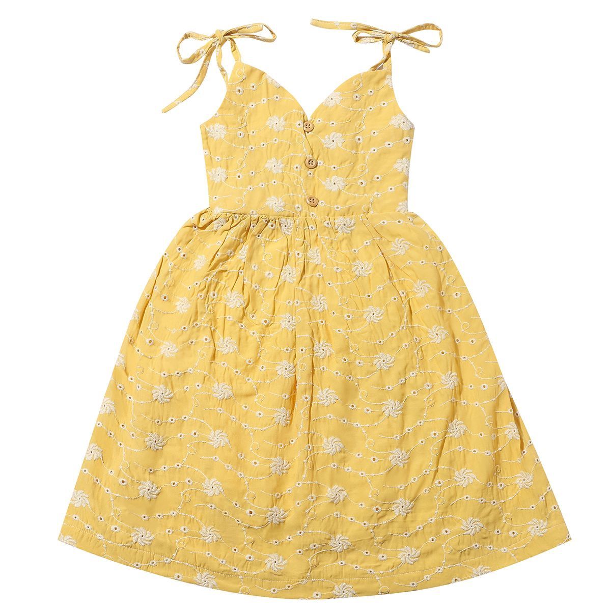 Penny Eyelet Dress | Yellow Dandelion