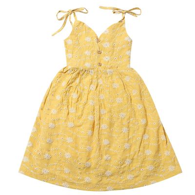 Penny Eyelet Dress | Yellow Dandelion