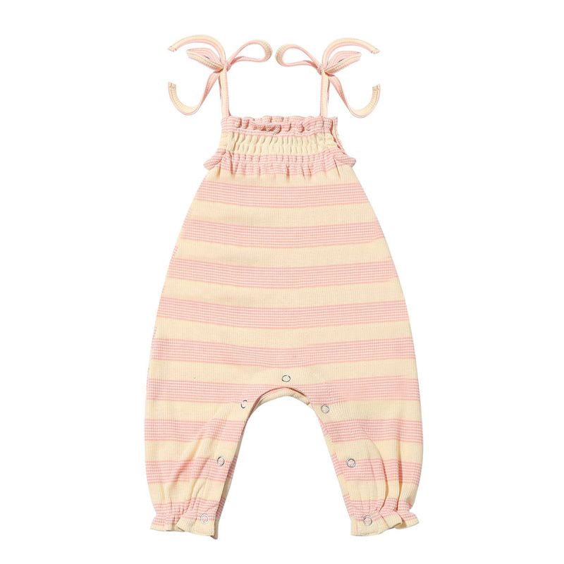 Victoria Romper | Light Pink Stripe