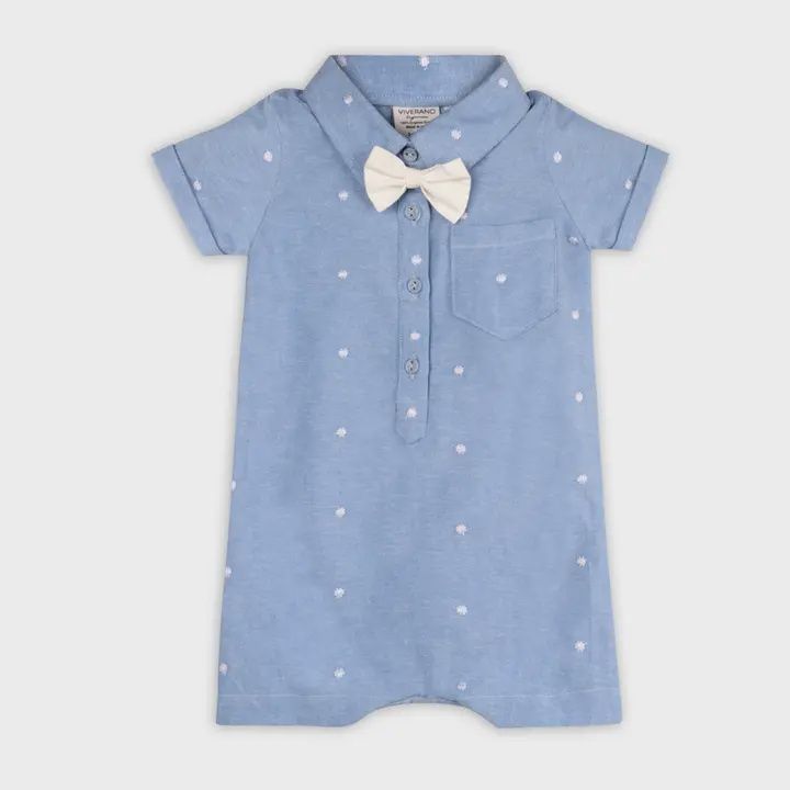 Isla Bowtie Chambray Romper
