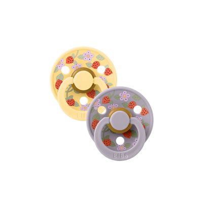 BIBS® x LIBERTY 2pk Strawberries + Cream | Pale Butter Mix