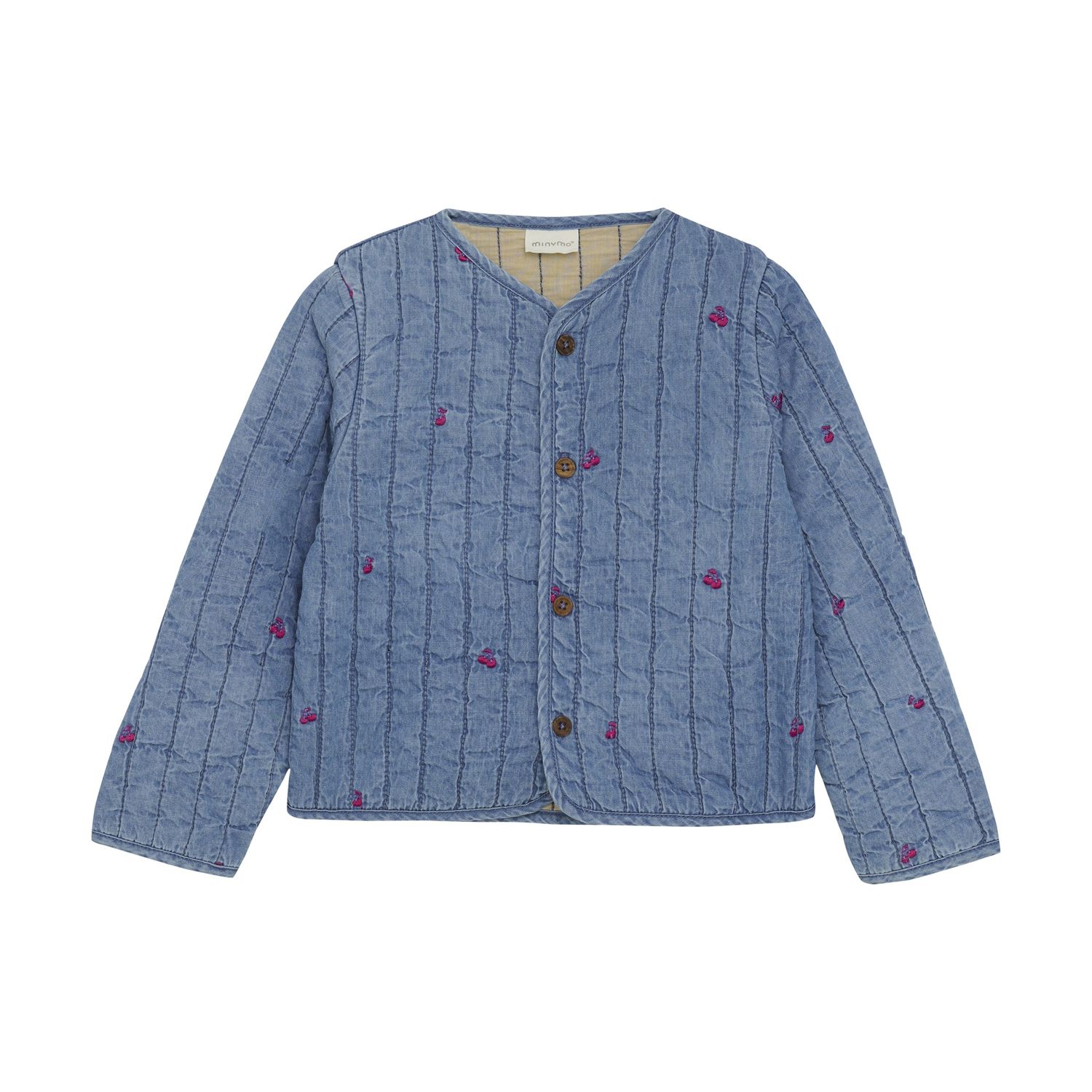 Cherry Embroidered Quilted Jacket