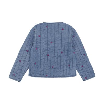 Cherry Embroidered Quilted Jacket
