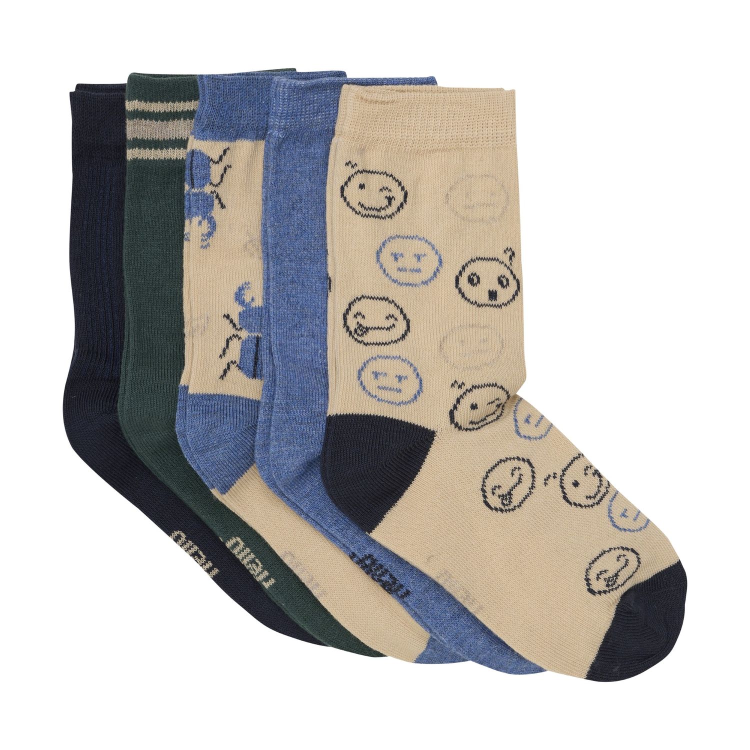 5pk Boy Patterned Socks