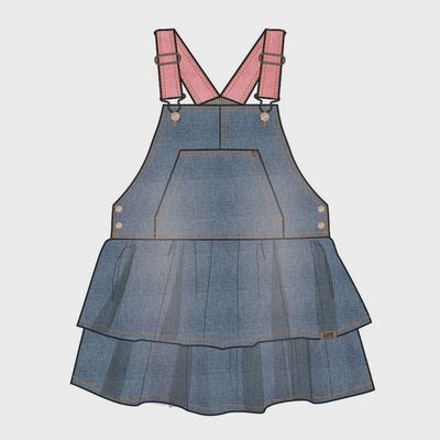 Blue Denim Jumper Dress
