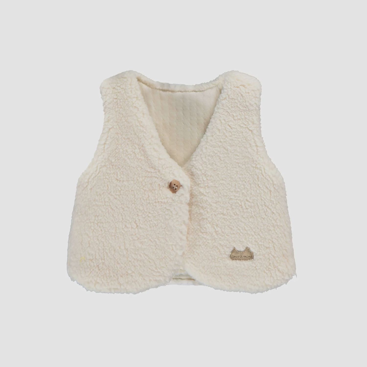 Cream Sherpa Vest